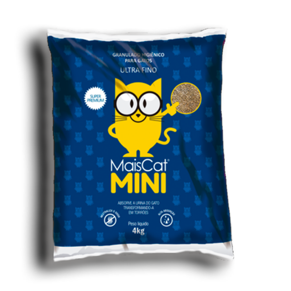 AREIA SANITÁRIA PARA GATOS MAIS CAT MINI SUPER PREMIUM 4KG